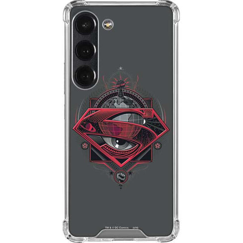 DC Comics Superman Grey Eye Collage Galaxy S23 Clear Case