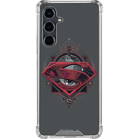 DC Comics Superman Grey Eye Collage Galaxy S23 FE Clear Case