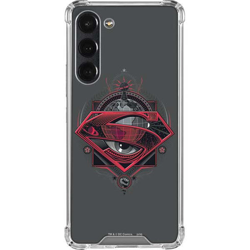DC Comics Superman Grey Eye Collage Galaxy S23 Plus Clear Case