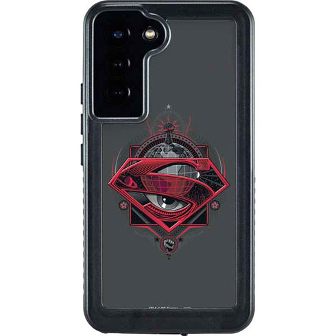 DC Comics Superman Grey Eye Collage Galaxy S23 Plus Waterproof Case