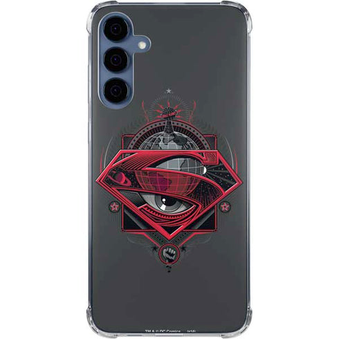 DC Comics Superman Grey Eye Collage Galaxy S24 Clear Case