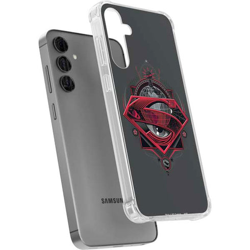 DC Comics Superman Grey Eye Collage Galaxy S24 Plus Clear Case