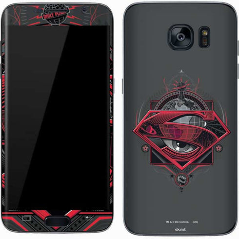 DC Comics Superman Grey Eye Collage Galaxy S7 Skin