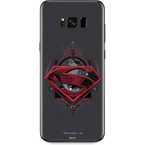 DC Comics Superman Grey Eye Collage Galaxy S8 Plus Skin