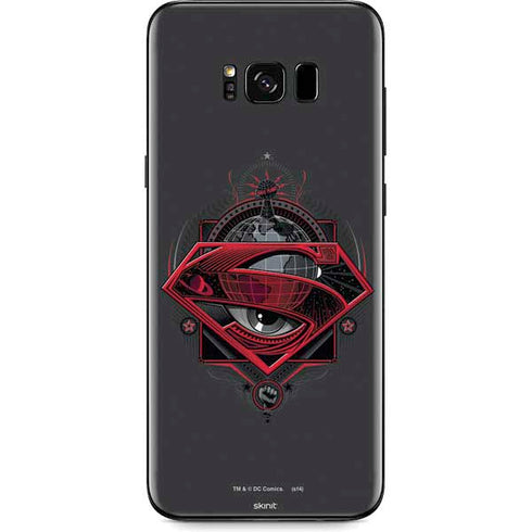 DC Comics Superman Grey Eye Collage Galaxy S8 Skin