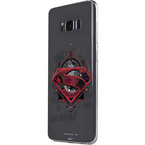 DC Comics Superman Grey Eye Collage Galaxy S8 Skin