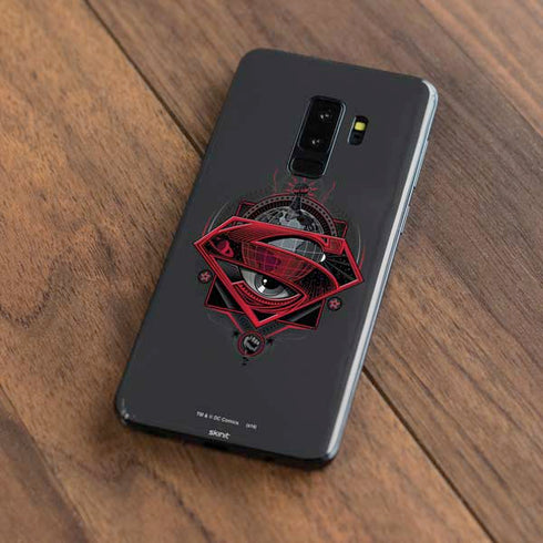 DC Comics Superman Grey Eye Collage Galaxy S9 Plus Skin