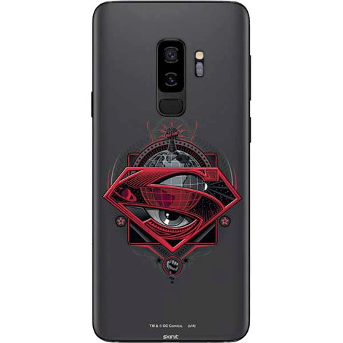 DC Comics Superman Grey Eye Collage Galaxy S9 Plus Skin