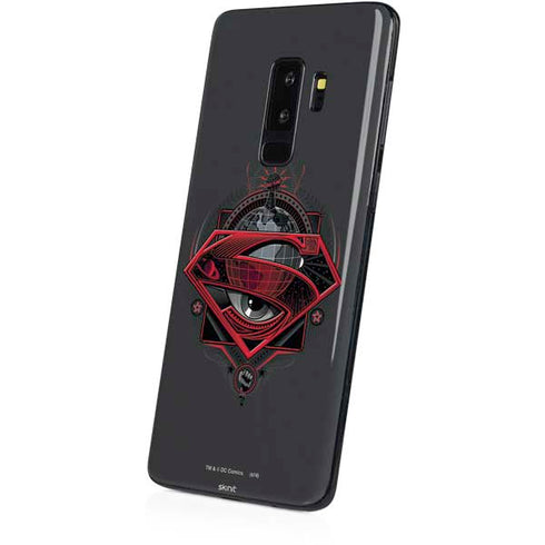 DC Comics Superman Grey Eye Collage Galaxy S9 Plus Skin
