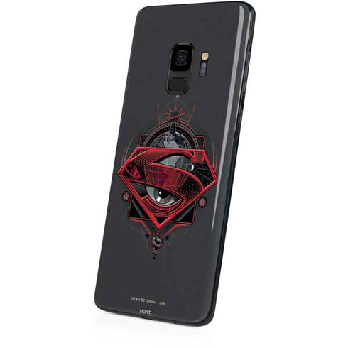 DC Comics Superman Grey Eye Collage Galaxy S9 Skin