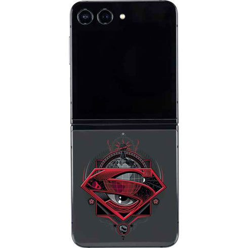 DC Comics Superman Grey Eye Collage Galaxy Z Flip5 5G Skin