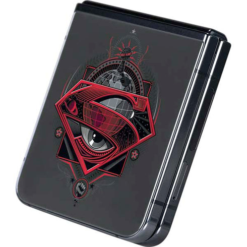 DC Comics Superman Grey Eye Collage Galaxy Z Flip5 5G Skin