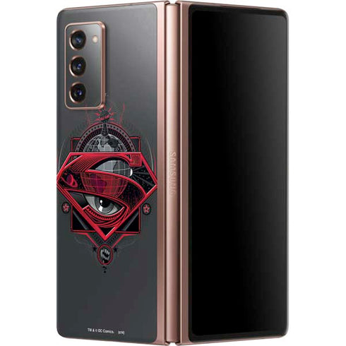 DC Comics Superman Grey Eye Collage Galaxy Z Fold2 5G Skin