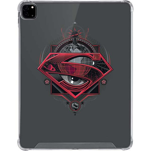 DC Comics Superman Grey Eye Collage iPad Pro 12.9in (2020) Clear Case