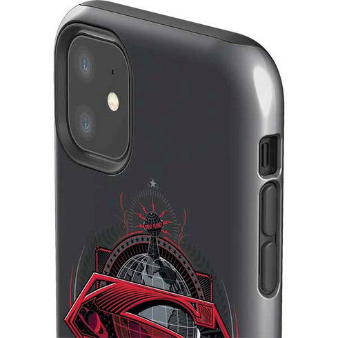 DC Comics Superman Grey Eye Collage iPhone 11 Impact Case