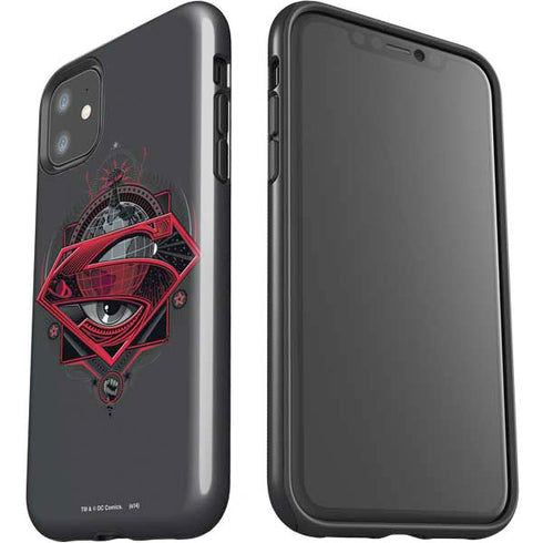 DC Comics Superman Grey Eye Collage iPhone 11 Impact Case