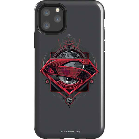 DC Comics Superman Grey Eye Collage iPhone 11 Pro Max Impact Case