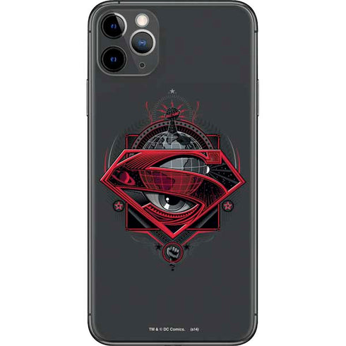 DC Comics Superman Grey Eye Collage iPhone 11 Pro Max Skin