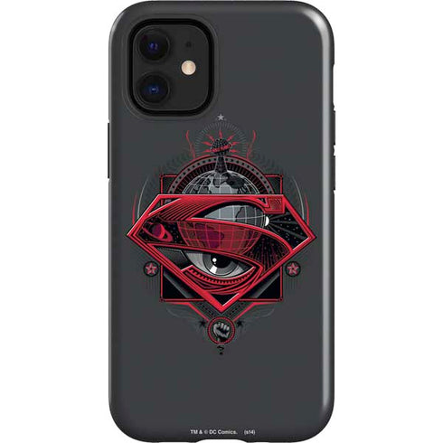 DC Comics Superman Grey Eye Collage iPhone 12 Mini Impact Case