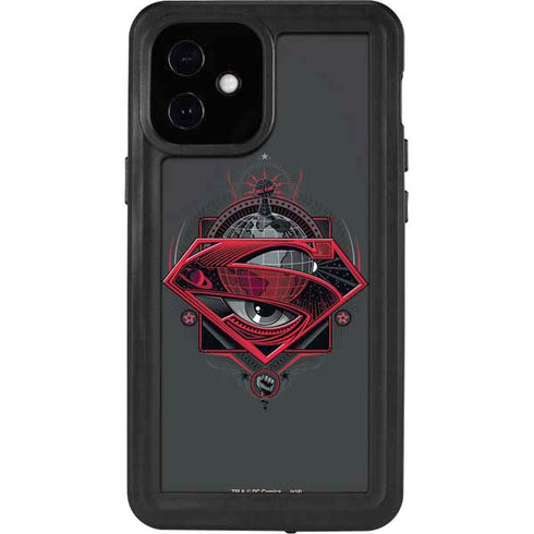 DC Comics Superman Grey Eye Collage iPhone 12 Mini Waterproof Case