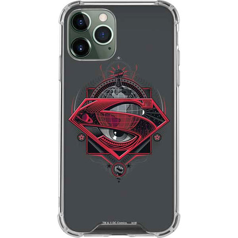 DC Comics Superman Grey Eye Collage iPhone 12 Pro Max Clear Case