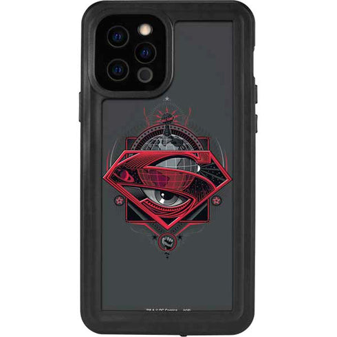 DC Comics Superman Grey Eye Collage iPhone 12 Pro Waterproof Case