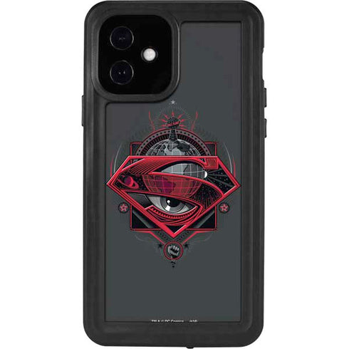 DC Comics Superman Grey Eye Collage iPhone 12 Waterproof Case