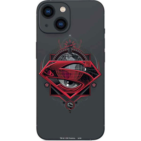 DC Comics Superman Grey Eye Collage iPhone 13 Mini Skin