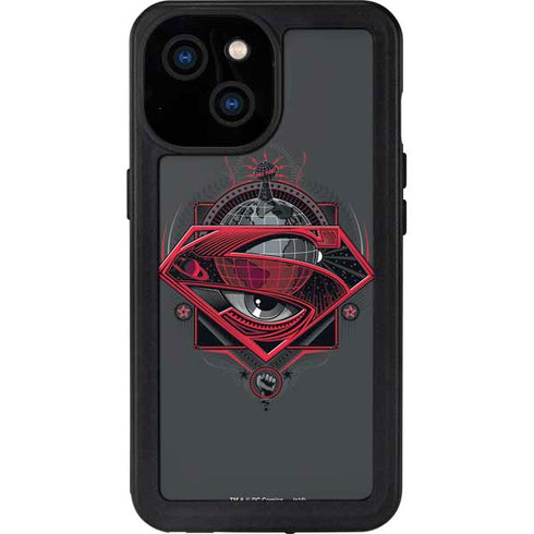 DC Comics Superman Grey Eye Collage iPhone 13 Mini Waterproof Case