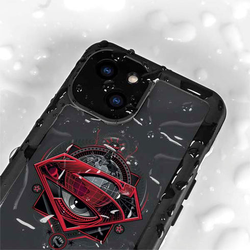 DC Comics Superman Grey Eye Collage iPhone 13 Mini Waterproof Case