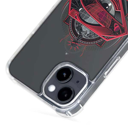 DC Comics Superman Grey Eye Collage iPhone 15 MagSafe Case