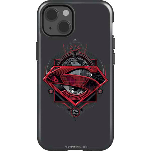 DC Comics Superman Grey Eye Collage iPhone 15 Impact Case