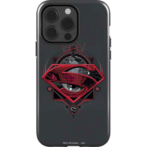 DC Comics Superman Grey Eye Collage iPhone 14 Pro Impact Case