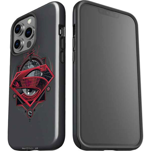 DC Comics Superman Grey Eye Collage iPhone 14 Pro Impact Case