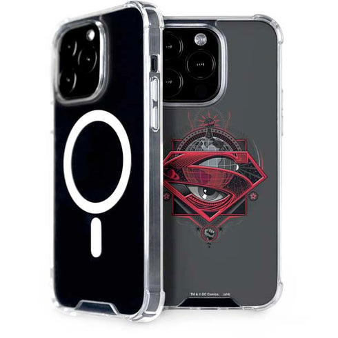 DC Comics Superman Grey Eye Collage iPhone 15 Pro MagSafe Case