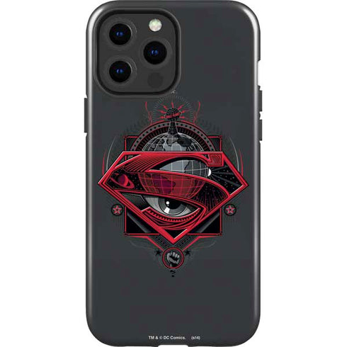 DC Comics Superman Grey Eye Collage iPhone 14 Pro Max Impact Case