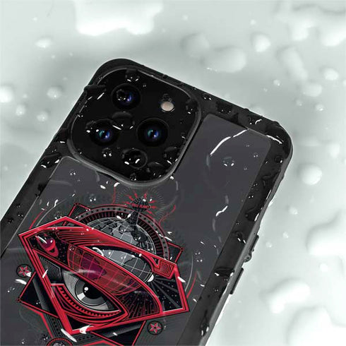 DC Comics Superman Grey Eye Collage iPhone 14 Pro Max Waterproof Case