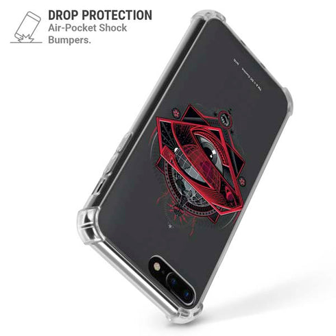 DC Comics Superman Grey Eye Collage iPhone 7/8 Plus Clear Case