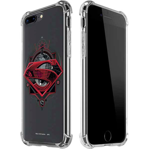 DC Comics Superman Grey Eye Collage iPhone 7/8 Plus Clear Case