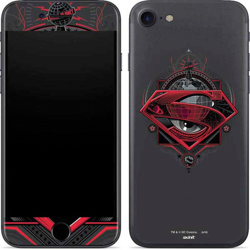 DC Comics Superman Grey Eye Collage iPhone 7 Skin