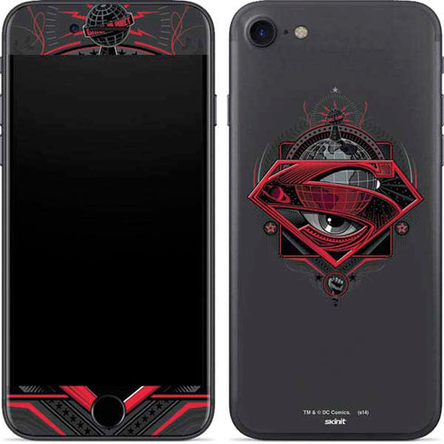 DC Comics Superman Grey Eye Collage iPhone 8 Skin