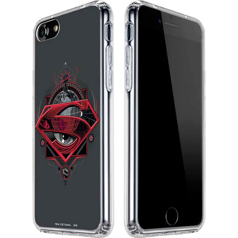 DC Comics Superman Grey Eye Collage iPhone SE (2nd & 3rd Gen) Clear Case