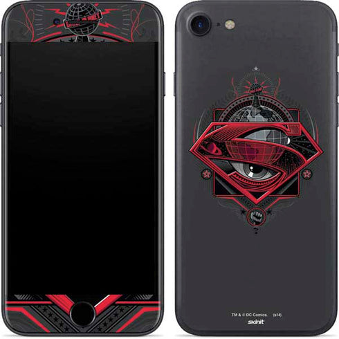 DC Comics Superman Grey Eye Collage iPhone SE (2nd & 3rd Gen) Skin