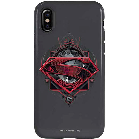 DC Comics Superman Grey Eye Collage iPhone X Pro Case
