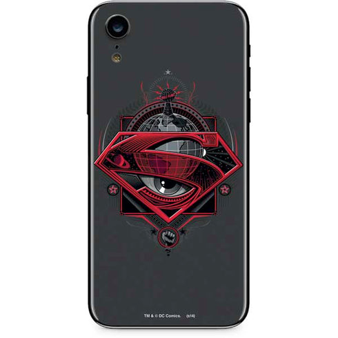 DC Comics Superman Grey Eye Collage iPhone XR Skin