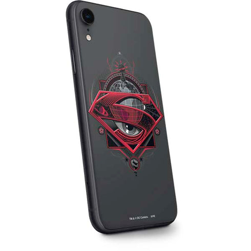 DC Comics Superman Grey Eye Collage iPhone XR Skin