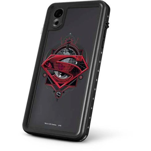 DC Comics Superman Grey Eye Collage iPhone XR Waterproof Case