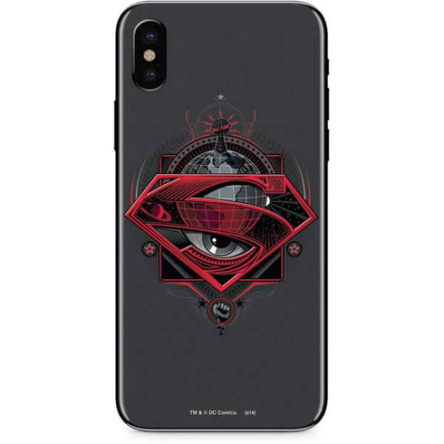DC Comics Superman Grey Eye Collage iPhone XS Max Skin