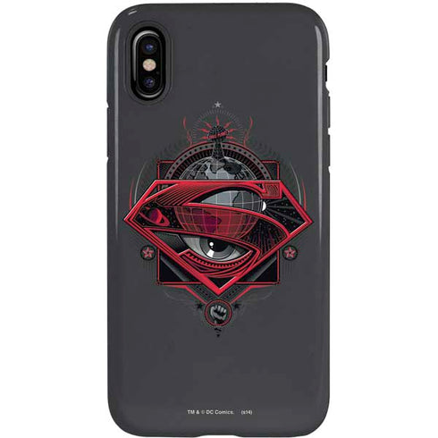 DC Comics Superman Grey Eye Collage iPhone XS Pro Case