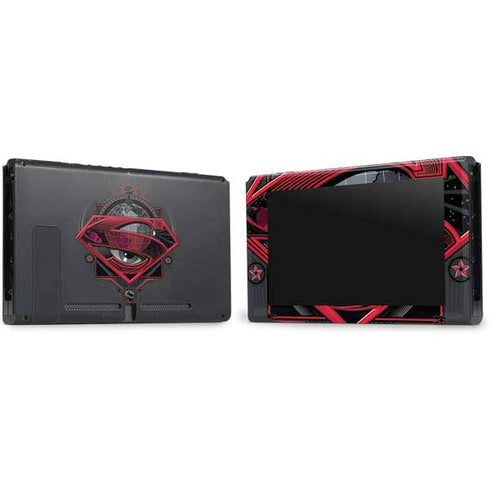 DC Comics Superman Grey Eye Collage Nintendo Switch Bundle Skin